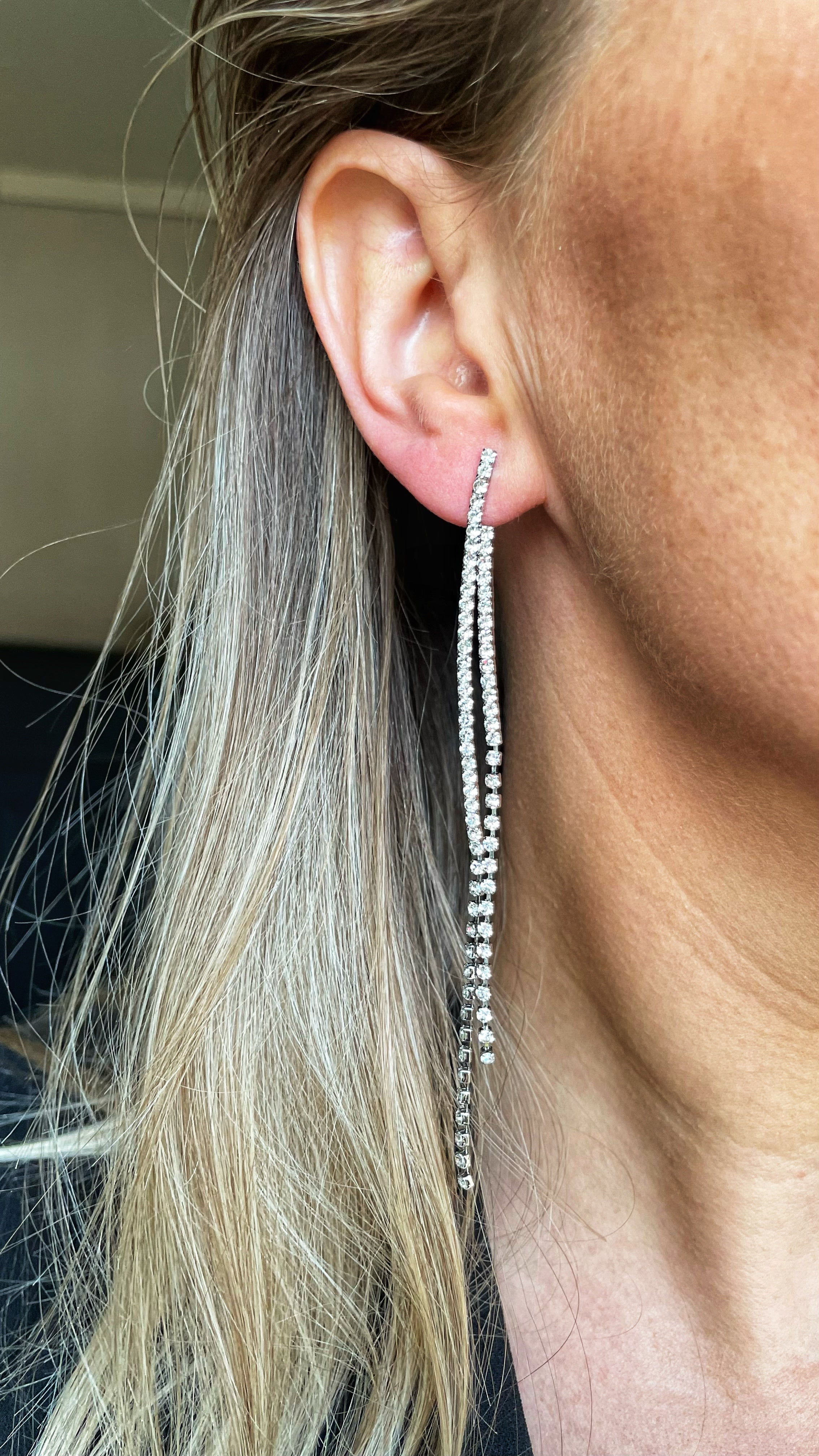 Strass double silver