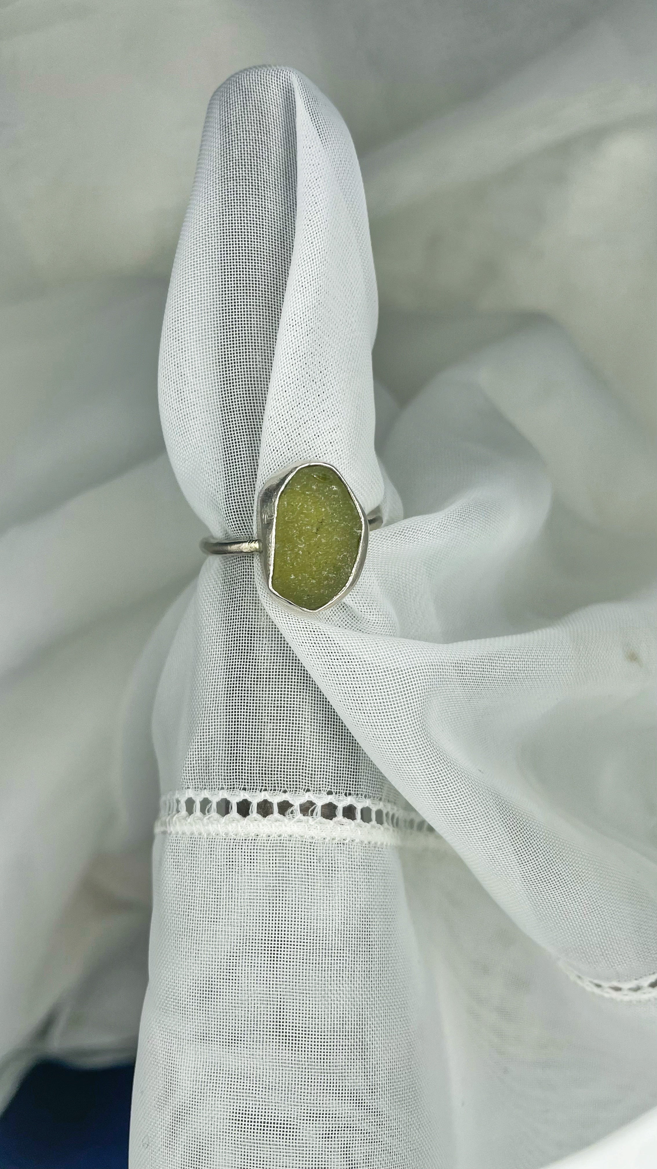 Sea glass ring
