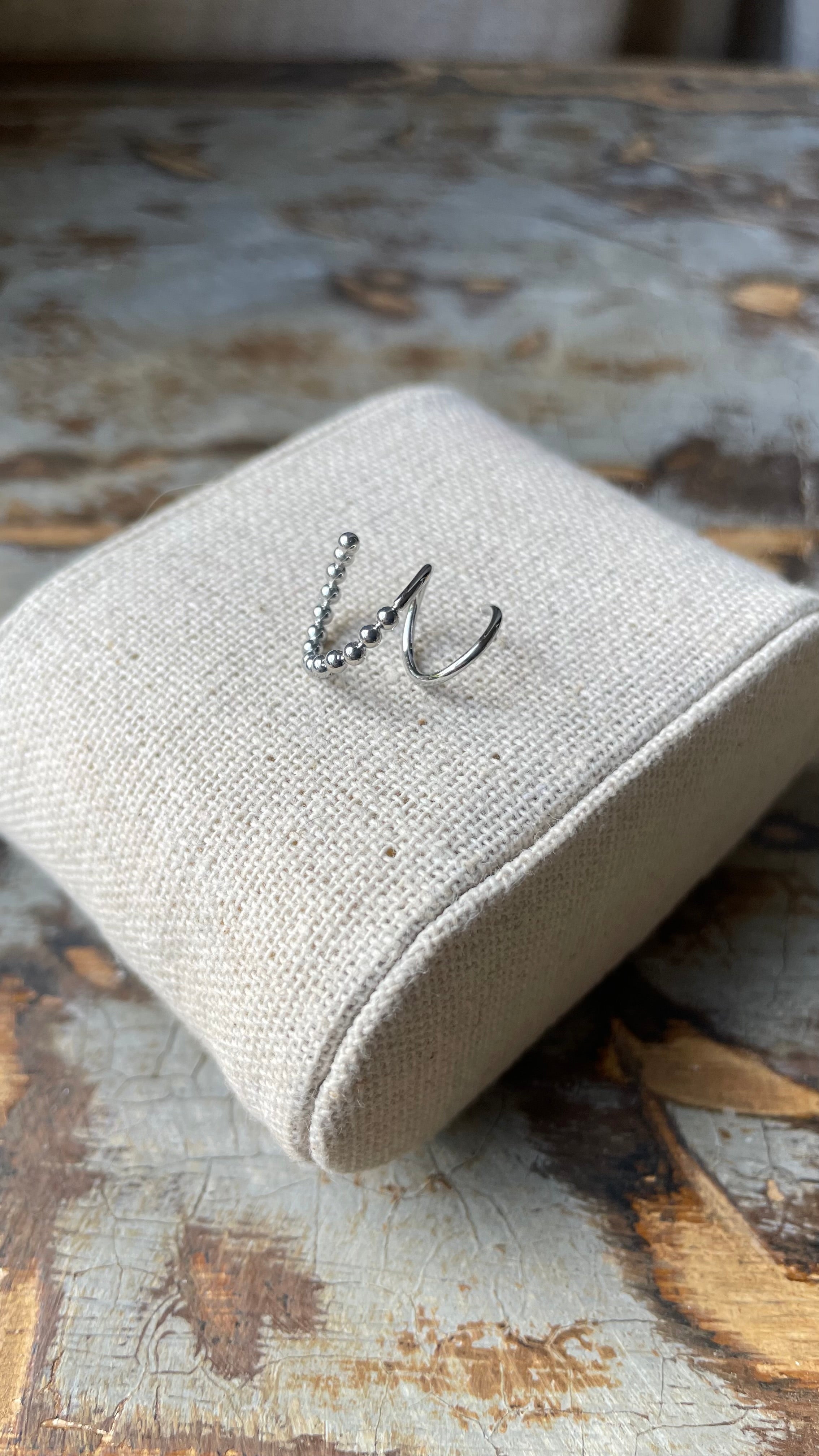 Doordraaier dubble hoop silver