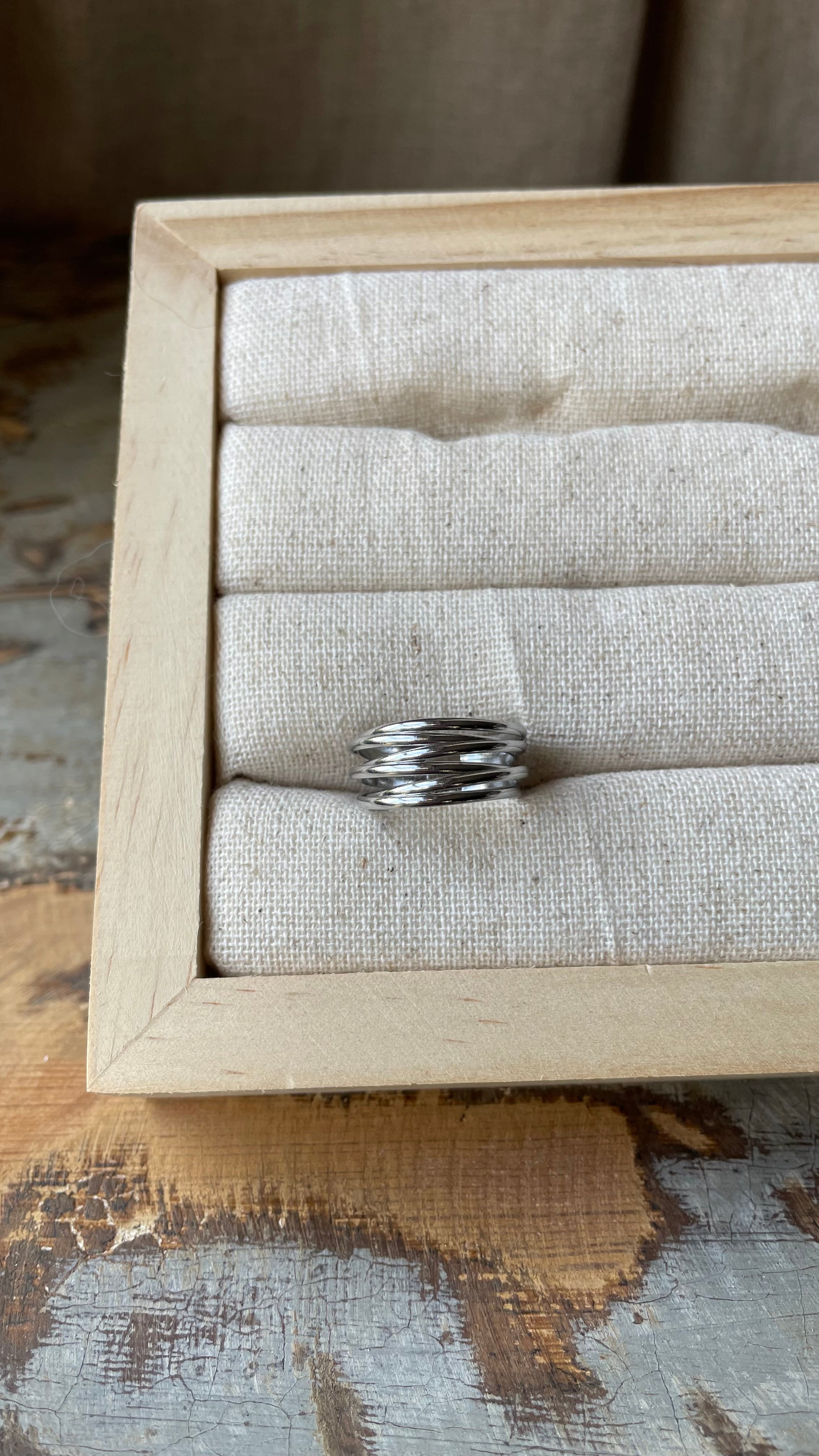Wikkel ring zilver