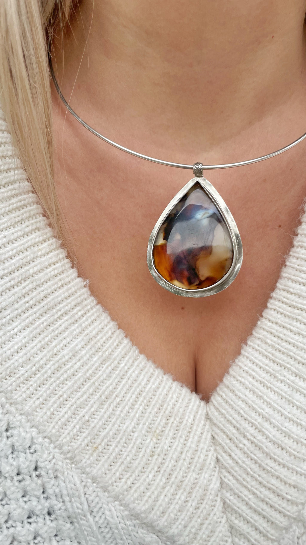 Montana agaat hanger