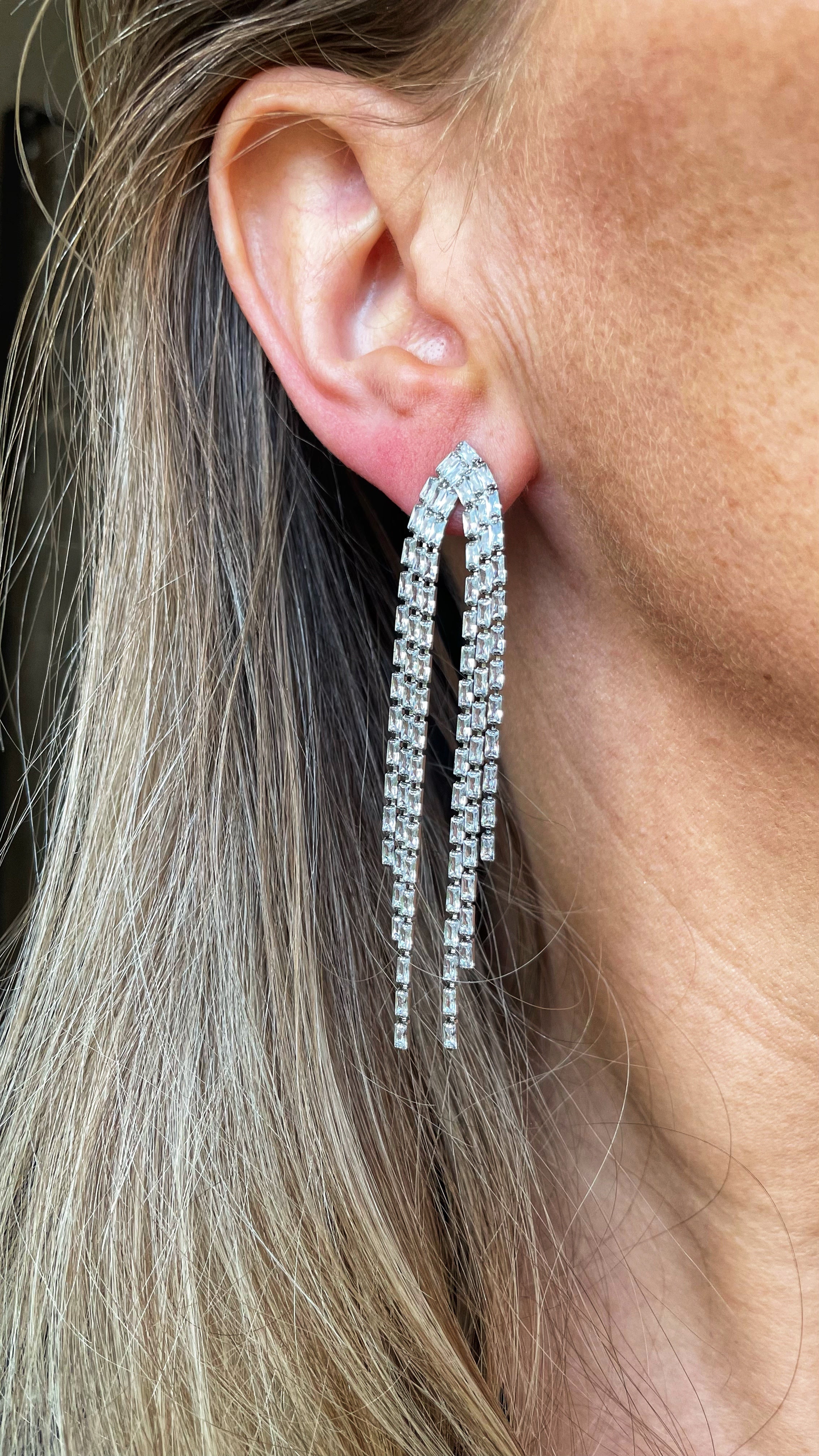 Strass strings silver