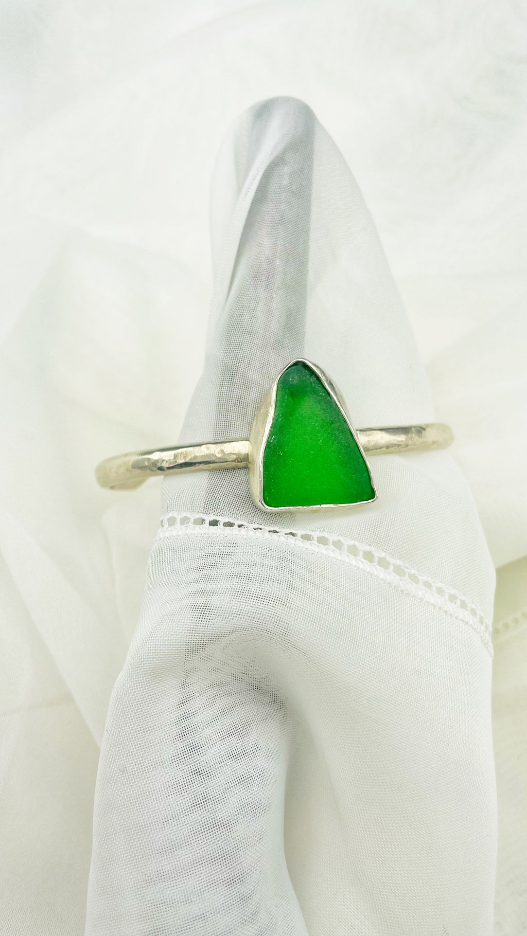 Sea glass armcuff