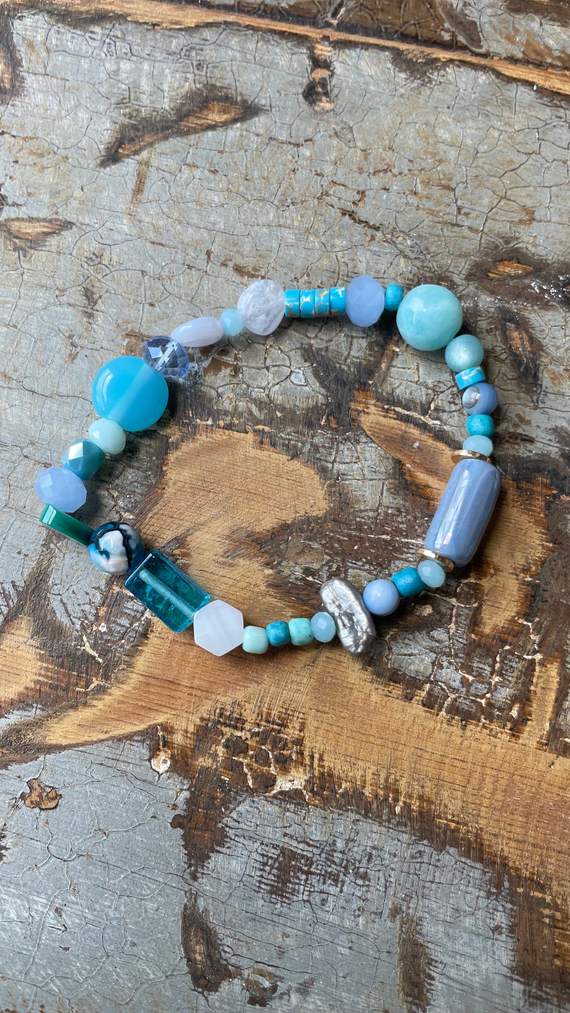 Sea bracelet blue pearl