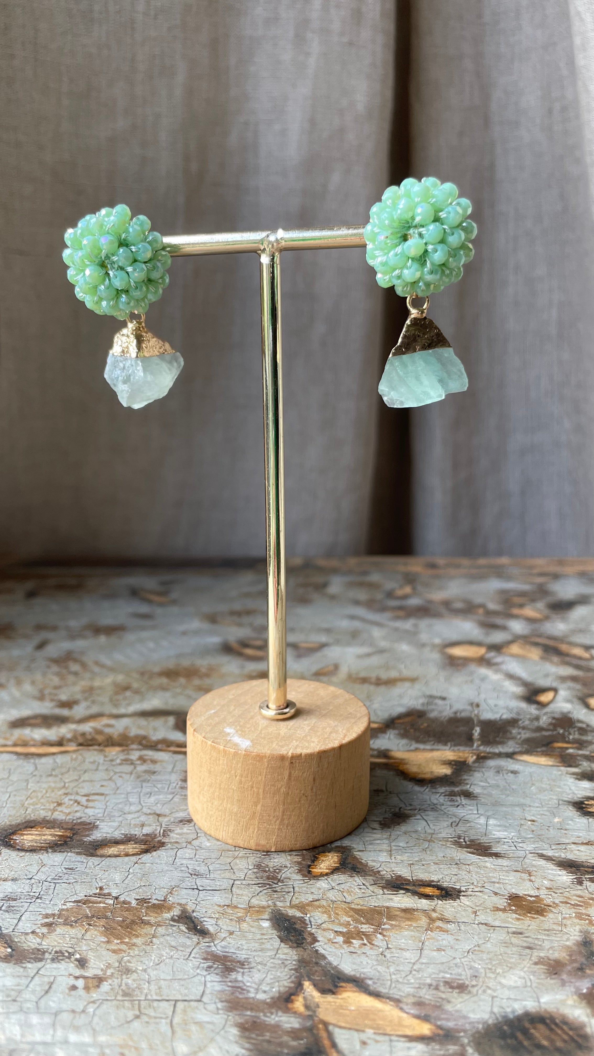 Pearls and stone turquoise