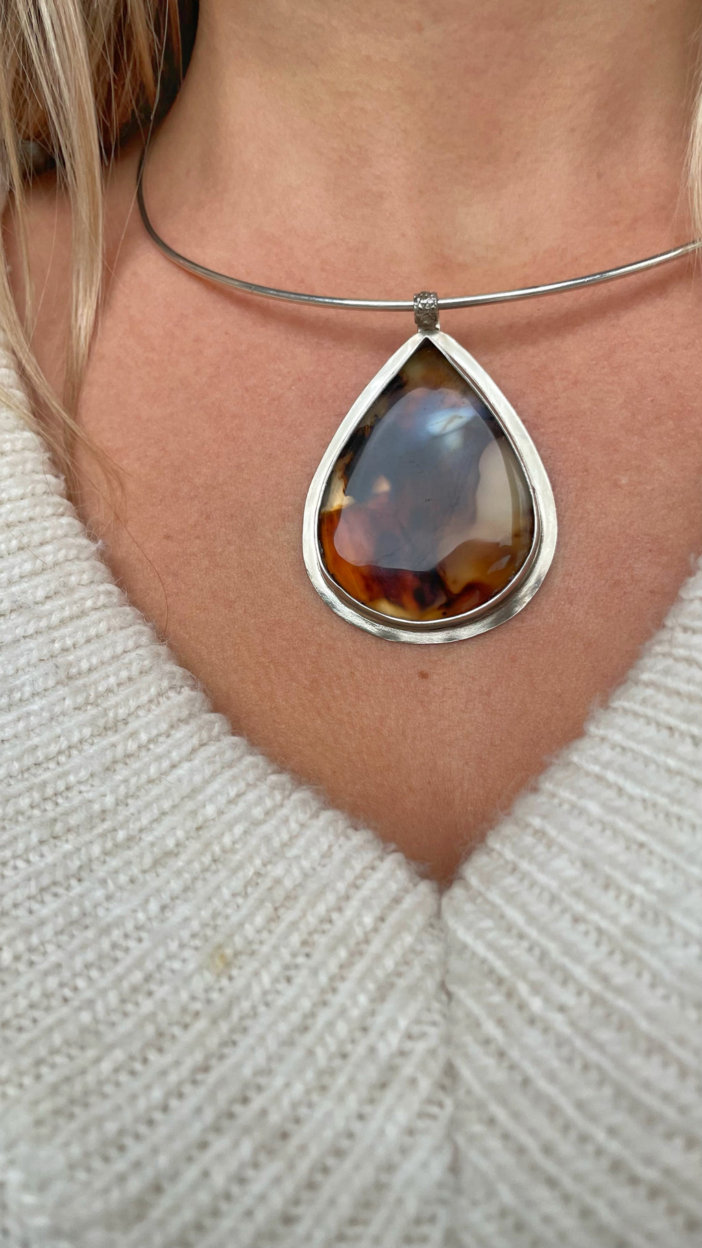 Montana agaat hanger