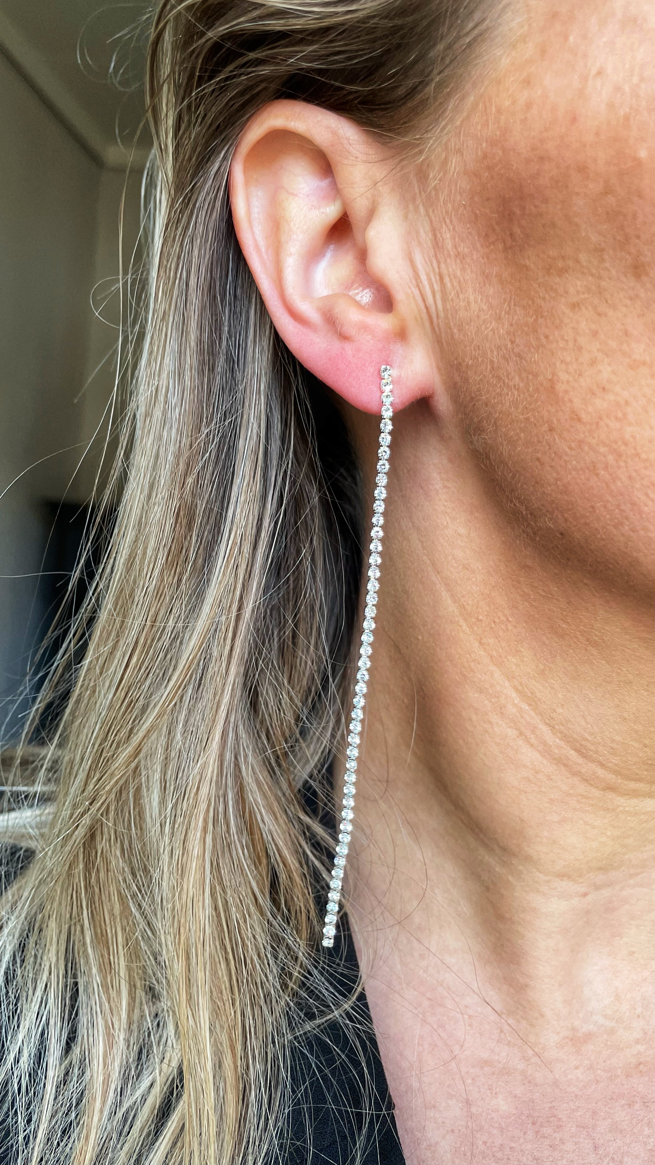 Strass single silver