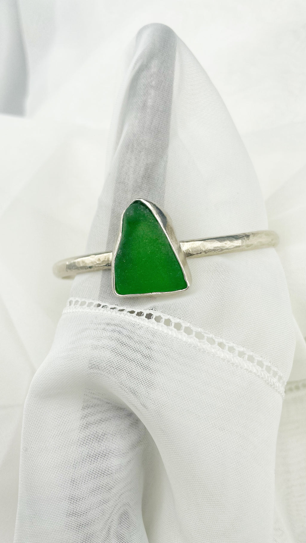 Sea glass armcuff